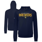 Milwaukee Brewers Levelwear Mandate Carve Tri-Blend Hoodie - Navy