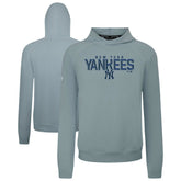 New York Yankees Levelwear Mandate Carve Tri-Blend Hoodie - Gray