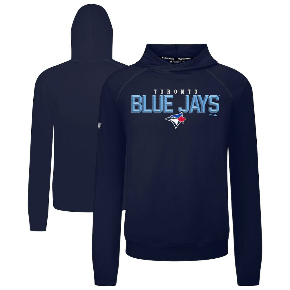Toronto Blue Jays Levelwear Mandate Carve Tri-Blend Hoodie - Navy