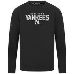 New York Yankees Levelwear Mandate Carve Tri-Blend Sweatshirt - Black