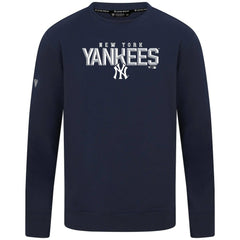 New York Yankees Levelwear Mandate Carve Tri-Blend Sweatshirt - Navy