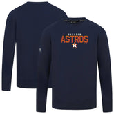 Houston Astros Levelwear Mandate Carve Tri-Blend Sweatshirt - Navy