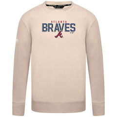 Atlanta Braves Levelwear Mandate Carve Tri-Blend Sweatshirt - Khaki