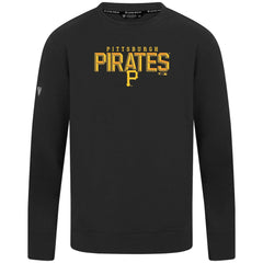 Pittsburgh Pirates Levelwear Mandate Carve Tri-Blend Sweatshirt - Black