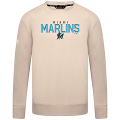 Miami Marlins Levelwear Mandate Carve Tri-Blend Sweatshirt - Khaki