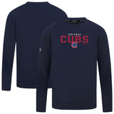 Chicago Cubs Levelwear Mandate Carve Tri-Blend Sweatshirt - Navy