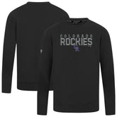 Colorado Rockies Levelwear Mandate Carve Tri-Blend Sweatshirt - Black