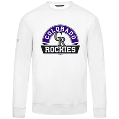 Colorado Rockies Levelwear Zane Banner Arch Sweatshirt - White