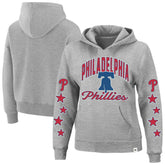 Philadelphia Phillies Women's Plus Size Starry Eye Hoodie - Heather Gray | 47 brand