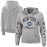 New York Mets Women's Plus Size Starry Eye Hoodie - Heather Gray | 47 brand