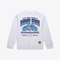 New York Yankees Subway Series Champions Crewneck Sweatshirt - White | Mitchell & Ness