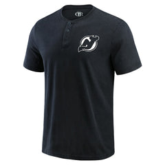 New Jersey Devils Darius Rucker Collection by Fanatics Fanatics Fest Washed Henley T-Shirt Black