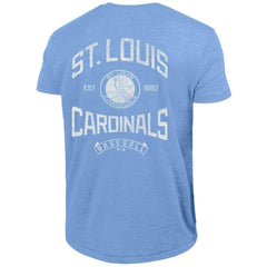 St. Louis Cardinals Champion Vintage 3-Hit Tri-Blend T-Shirt - Light Blue
