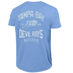Tampa Bay Rays Champion Vintage 3-Hit Tri-Blend T-Shirt - Light Blue