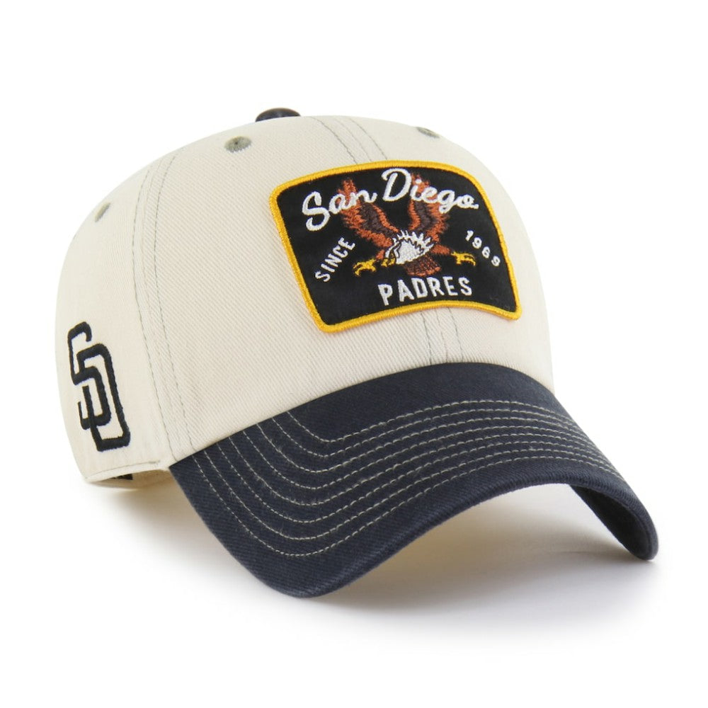 San Diego Padres Keepsake Collection Clean Up Adjustable Hat - Natural/Black | 47 brand