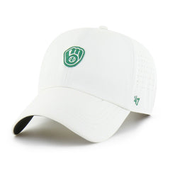 Milwaukee Brewers Elevated Greens Clean Up Adjustable Hat - White | 47 brand