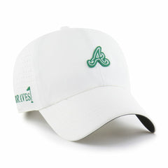 Atlanta Braves Elevated Greens Clean Up Adjustable Hat - White | 47 brand