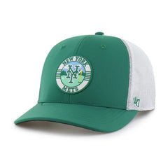 New York Mets Elevated Greens Adjustable Trucker Hat - Kelly Green/White | 47 brand