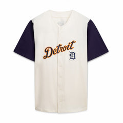 Detroit Tigers Profile Big & Tall Two-Color Fashion Jersey - Cream/Navy