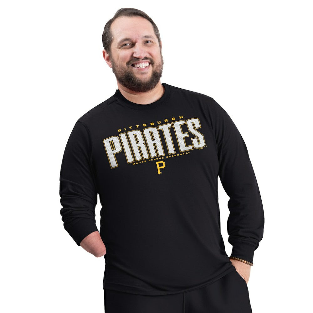 Pittsburgh Pirates G-III Sports by Carl Banks Adaptive Long Sleeve T-Shirt - Black