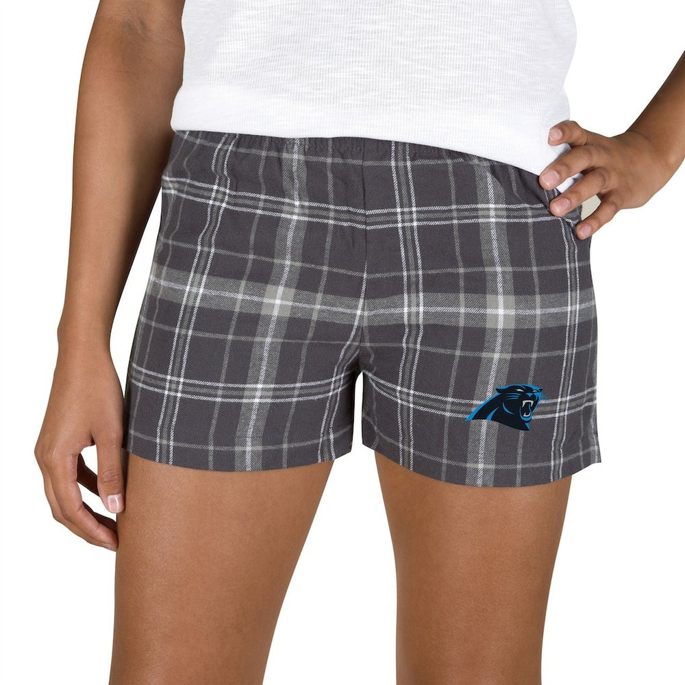 Carolina Panthers Concepts Sport Women's Ultimate Flannel Shorts - Charcoal/Gray for sale