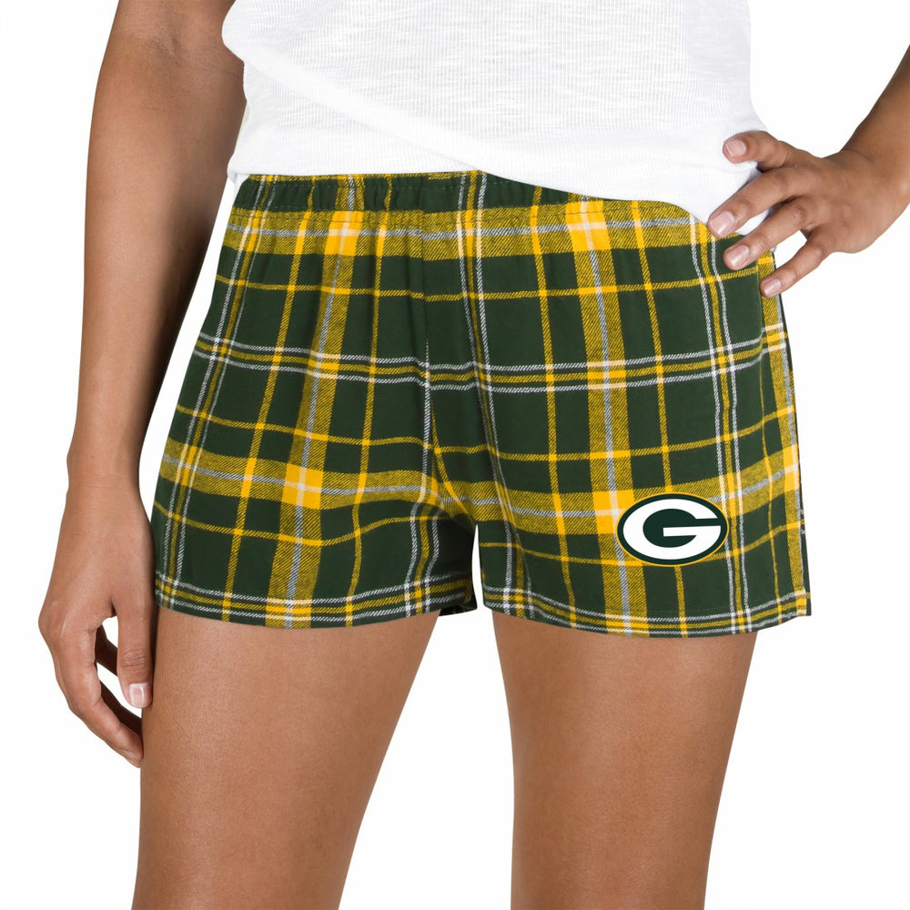 Green Bay Packers Concepts Sport Women's Ultimate Flannel Shorts - Green/Gold cheap