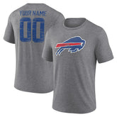 Buffalo Bills Heritage Custom Name & Number Tri-Blend T-Shirt - Gray cheap