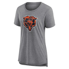 Chicago Bears Women's Heritage Custom Name & Number Tri-Blend T-Shirt - Gray outlet