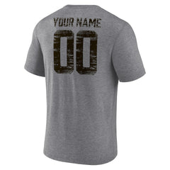 Cleveland Browns Heritage Custom Name & Number Tri-Blend T-Shirt - Gray sale