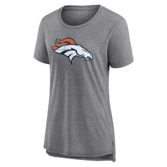 Denver Broncos Women's Heritage Custom Name & Number Tri-Blend T-Shirt - Gray discount