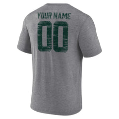 Green Bay Packers Heritage Custom Name & Number Tri-Blend T-Shirt - Gray sale