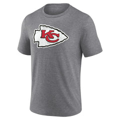 Kansas City Chiefs Heritage Custom Name & Number Tri-Blend T-Shirt - Gray on sale