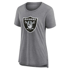 Las Vegas Raiders Women's Heritage Custom Name & Number Tri-Blend T-Shirt - Gray sale