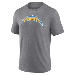 Los Angeles Chargers Heritage Custom Name & Number Tri-Blend T-Shirt - Gray online