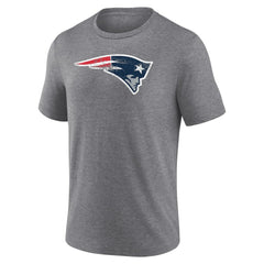 New England Patriots Heritage Custom Name & Number Tri-Blend T-Shirt - Gray online