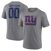 New York Giants Heritage Custom Name & Number Tri-Blend T-Shirt - Gray on sale