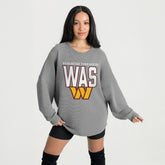 Washington Commanders Gameday Couture Women's Oversized Pure Motion Corded Sweatshirt - Gray cheap