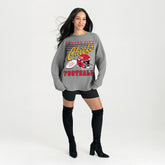 Kansas City Chiefs Gameday Couture Women's Oversized Sweet Victory Corded Sweatshirt - Gray for sale