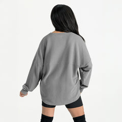 Tampa Bay Buccaneers Gameday Couture Women's Oversized Sweet Victory Corded Sweatshirt - Gray discount