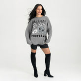 Las Vegas Raiders Gameday Couture Women's Oversized Sweet Victory Corded Sweatshirt - Gray on sale