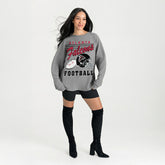 Atlanta Falcons Gameday Couture Women's Oversized Sweet Victory Corded Sweatshirt - Gray cheap