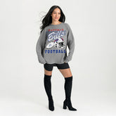 Buffalo Bills Gameday Couture Women's Oversized Sweet Victory Corded Sweatshirt - Gray on sale