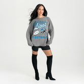 Detroit Lions Gameday Couture Women's Oversized Sweet Victory Corded Sweatshirt - Gray discount