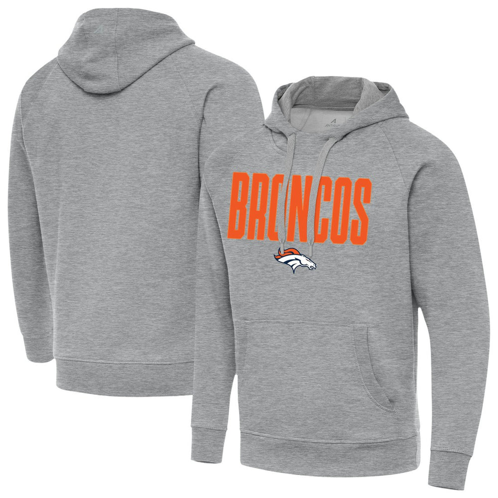 Denver Broncos Antigua Victory Hoodie - Heather Gray cheap