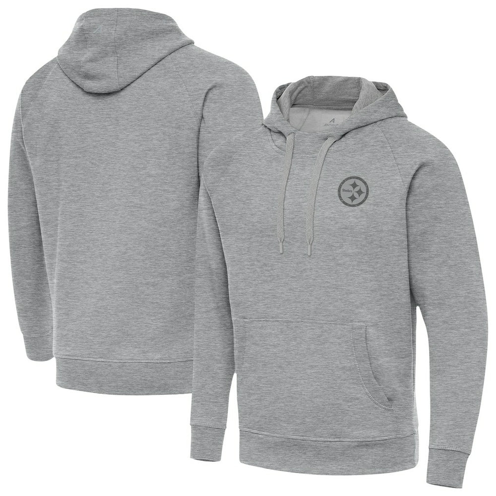 Pittsburgh Steelers Antigua Victory Hoodie - Heather Gray discount