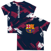 Barcelona Vive La Fete Youth Paint Brush T-Shirt - Navy cheap
