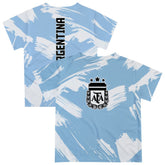 Argentina National Team Vive La Fete Youth Paint Brush T-Shirt - Light Blue online