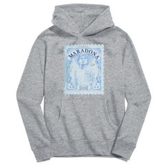 Diego Maradona Argentina National Team Vive La Fete Youth Vintage Stamp Pullover Hoodie - Gray outlet
