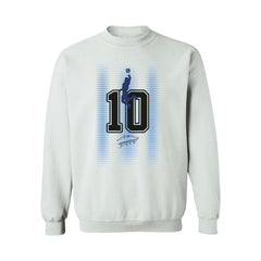 Diego Maradona Argentina National Team Vive La Fete Women's Number & Signature Sweatshirt - White sale