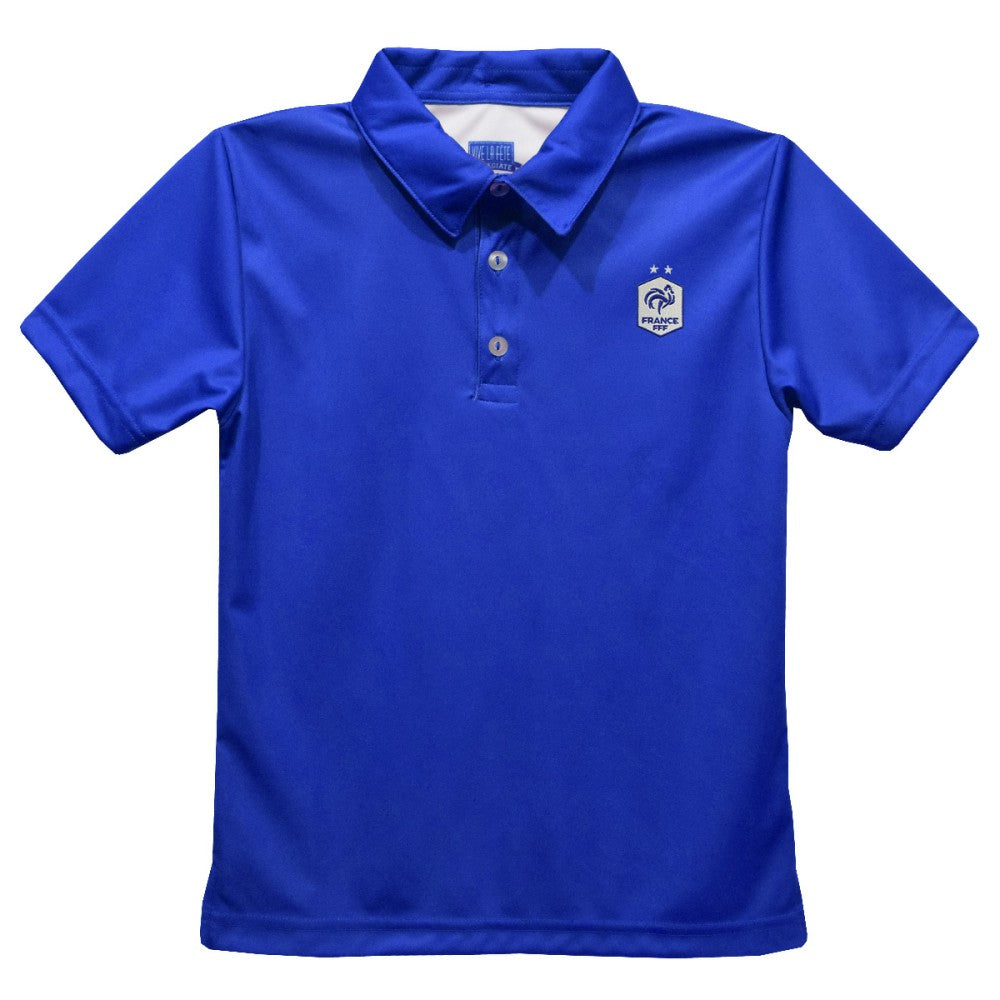 France National Team Vive La Fete Youth Solid Polo - Royal discount